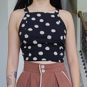 URBAN OUTFITTERS BRIDGETTE TIE-BACK CROPPED TOP (size small)